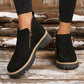 Kobiety Round-Toe buty kostkowe z zamkiem błyskowym bocznym