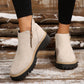 Kobiety Round-Toe buty kostkowe z zamkiem błyskowym bocznym