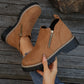 Kobiety Round-Toe buty kostkowe z zamkiem błyskowym bocznym