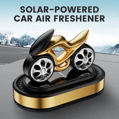 Odświeżacz powietrza do samochodu w kształcie motocykla zasilany energią słoneczną