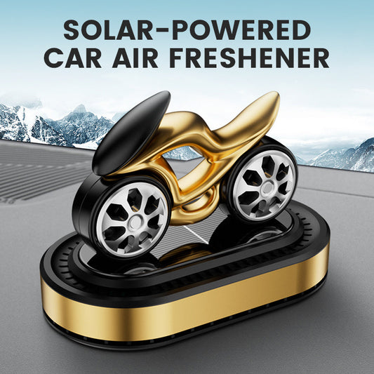 Odświeżacz powietrza do samochodu w kształcie motocykla zasilany energią słoneczną