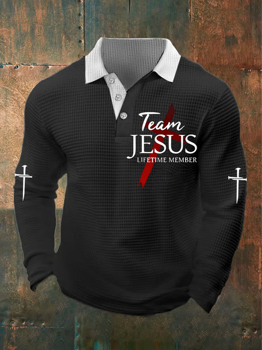 Męska koszulka polo Waffle w stylu vintage Faith