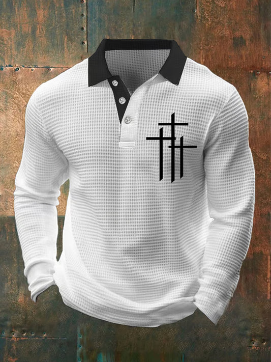 Męska koszulka polo Waffle w stylu vintage Faith