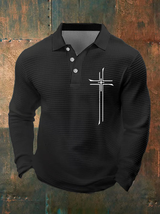 Męska koszulka polo Waffle w stylu vintage Faith