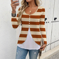 Damski modny top z nadrukiem w warstwowym stylu