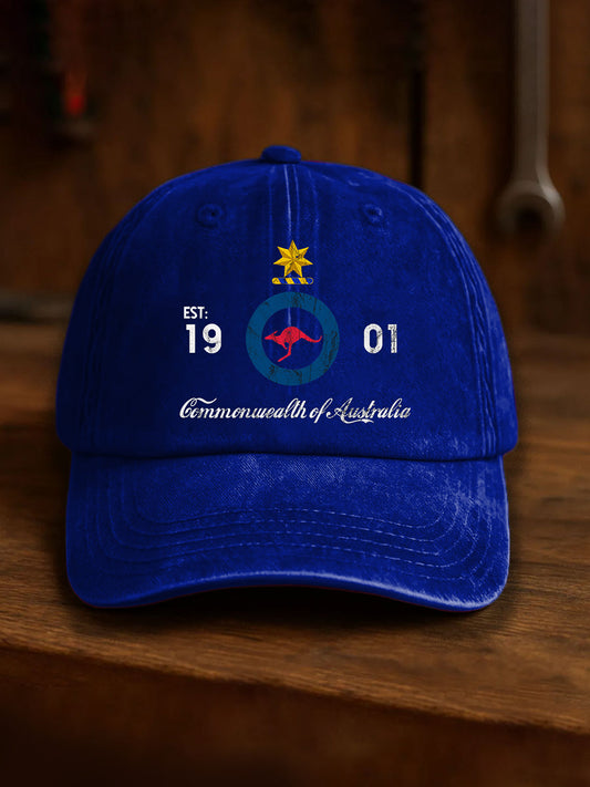 Vintage australijski odznaka z nadrukiem na co dzień