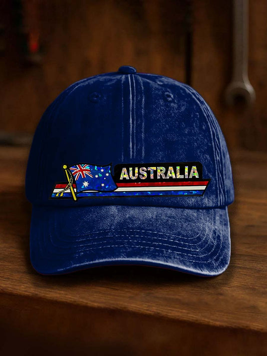 Vintage australijski odznaka z nadrukiem na co dzień