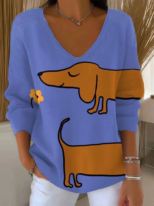 Damski bawełniany top z nadrukiem zwierząt w stylu vintage