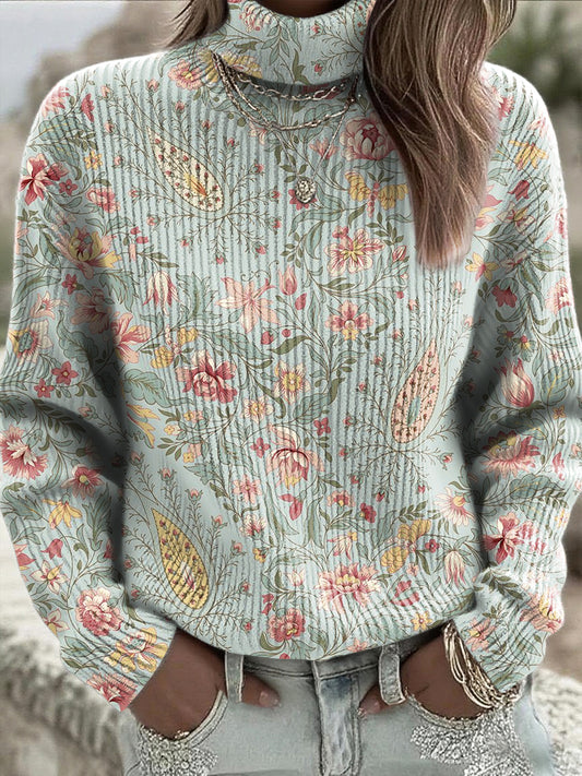 Damski sweter golfowy w stylu vintage Paisley