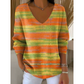 V-neck Print Long-sleeve Top