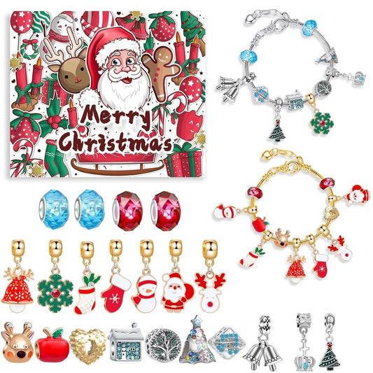 🎅Zestaw bransoletek DIY z kalendarzem adwentowym na 24 dni