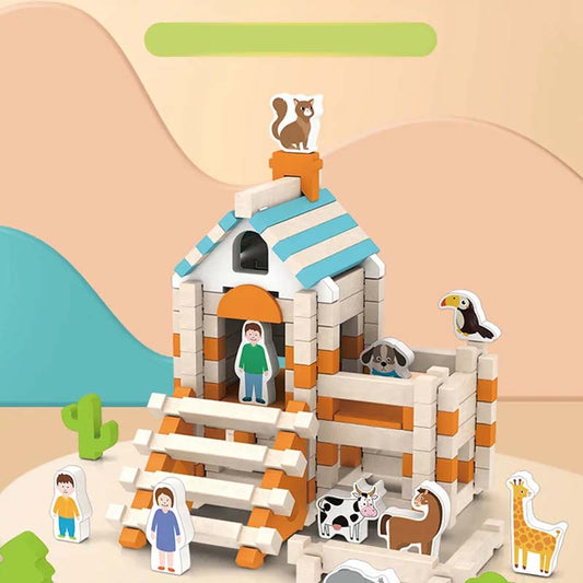 Edukacyjne drewniane klocki