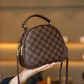 Brązowo-czarna torba na ramię w kratę