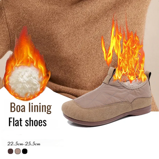 Damskie ciepłe buty z polarową wyściółką i antypoślizgową podeszwą