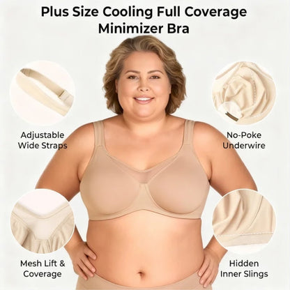 💗Dam Plus Size Kylande Σουτιέν Minimizer με πλήρη κάλυψη