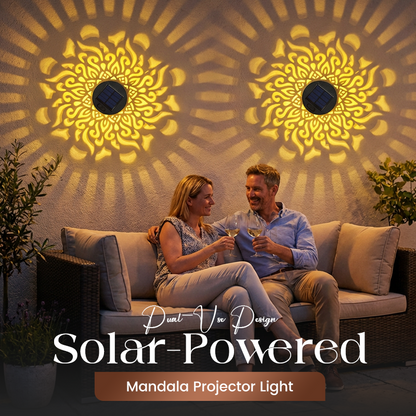 【✨1 + 1 gratis 】Lampa Solar Mandala, odpowiednia do ogrodów i patio – konstrukcja 2 w 1: lampa podłogowa i kinkiet
