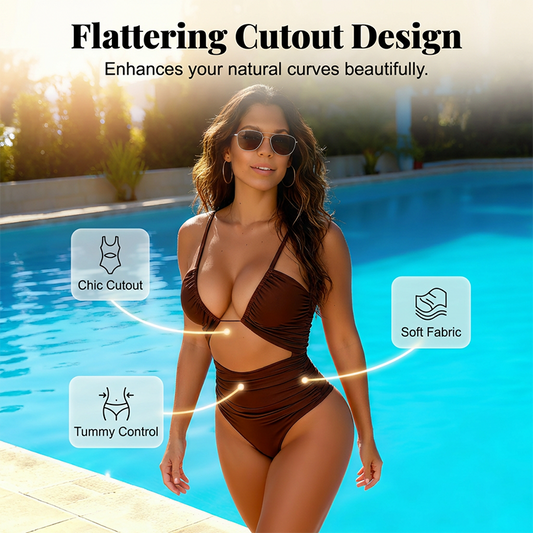 Damskie kostiumy kąpielowe z wysokim stanem i efektem modelującym sylwetkę