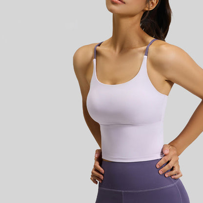 Damski stanik sportowy o wysokiej elastyczności, dający wrażenie „nagiej skóry”