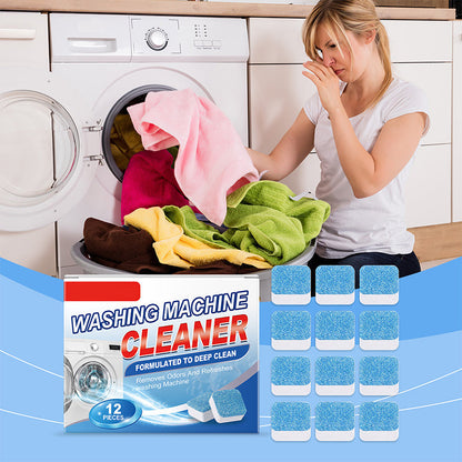 🧼ΕΚΠΤΏΣΕΙΣ 50% 🌀 Ισχυρά δισκία καθαρισμού πλυντηρίου – 12 τεμάχια🏠