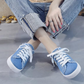 💐Damskie klapki typu slip-on z jeansu – wygodna podeszwa i swobodny styl 👟☀️