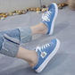 💐Damskie klapki typu slip-on z jeansu – wygodna podeszwa i swobodny styl 👟☀️