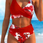 🌈40% ΕΚΠΤΩΣΗ!✨👙Γυναικείο μπικίνι με ψηλή μέση και λουλουδάτο μοτίβο!  Απολαύστε την κομψότητα και την άνεση στην παραλία! 😎✨