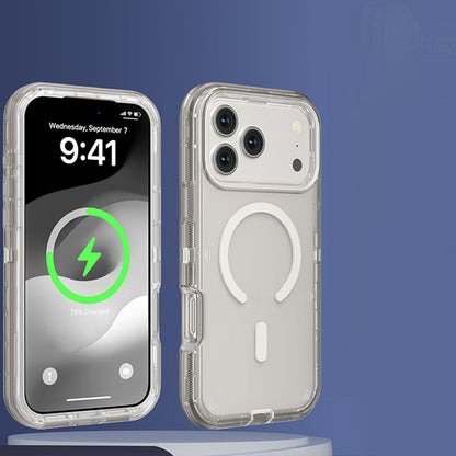 📱Ανθεκτική στις κρούσεις διαφανής μαγνητική θήκη για κινητό🛡️ – Ισχυρό μαγνητικό κλείσιμο