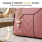 👜50% ΕΚΠΤΩΣΗ! ✨ Γυναικεία τσάντα τύπου satchel με ραφές σε σχήμα V – Χρυσά μεταλλικά στοιχεία, πολλαπλά διαμερίσματα, χερούλι στην κορυφή 🌸