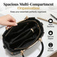 👜50% ΕΚΠΤΩΣΗ! ✨ Γυναικεία τσάντα τύπου satchel με ραφές σε σχήμα V – Χρυσά μεταλλικά στοιχεία, πολλαπλά διαμερίσματα, χερούλι στην κορυφή 🌸