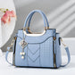 👜50% ΕΚΠΤΩΣΗ! ✨ Γυναικεία τσάντα τύπου satchel με ραφές σε σχήμα V – Χρυσά μεταλλικά στοιχεία, πολλαπλά διαμερίσματα, χερούλι στην κορυφή 🌸
