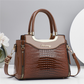 💎 ΕΚΠΤΏΣΕΙΣ 49%✨👜Γυναικεία τσάντα σε στυλ βιντάζ με γυαλιστερό ανάγλυφο κροκό – Κομψή, ευρύχωρη και φυσικά κομψή💃