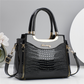 💎 ΕΚΠΤΏΣΕΙΣ 49%✨👜Γυναικεία τσάντα σε στυλ βιντάζ με γυαλιστερό ανάγλυφο κροκό – Κομψή, ευρύχωρη και φυσικά κομψή💃