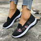 ✨49% ΕΚΠΤΩΣΗ! 💕Γυναικεία παπούτσια slip-on από δίχτυ με λουλουδάτο κέντημα