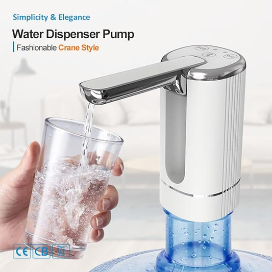 🚰50% ΕΚΠΤΩΣΗ!!✨💦 Πτυσσόμενος ηλεκτρικός διανομέας νερού – Φορητή αντλία μεταφοράς νερού με σύνδεση USB, κατάλληλη για δοχεία χωρητικότητας 2-5 γαλόνια, για κάμπινγκ και οικιακή χρήση