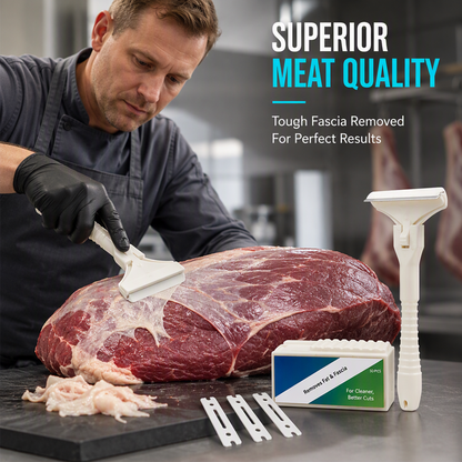 🥩Λεπίδα κρέατος από ανοξείδωτο χάλυβα – ένα απλό εργαλείο για την αφαίρεση του λίπους και των τενόντων από το βοδινό και το χοιρινό κρέας 🔪✨