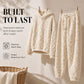 🍂 3D-präglat geometriskt mjukt loungewear-set