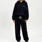 🍂 3D-präglat geometriskt mjukt loungewear-set