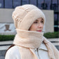 🧶Stickat 2-i-1 Set: Varm Mössa & Halsduk för Damer – Mjuk & Elegant