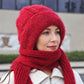 🧶Stickat 2-i-1 Set: Varm Mössa & Halsduk för Damer – Mjuk & Elegant