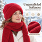 🧶Stickat 2-i-1 Set: Varm Mössa & Halsduk för Damer – Mjuk & Elegant