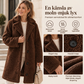 Varm plyschrock med knappar och kavajkrage för kvinnor – Mjuk, elegant och bekväm i vinterkylan 🧥❄️✨