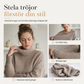🔥En supertrendig och mångsidig topp🔥 Löst passande sweatshirt med skärhals, draperad design, nersatta axlar och långa ärmar