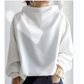🔥En supertrendig och mångsidig topp🔥 Löst passande sweatshirt med skärhals, draperad design, nersatta axlar och långa ärmar