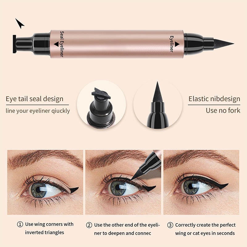 💥 Kup 1 i otrzymaj 1 gratis 🥰 Trójkątny eyeliner w płynie z podwójną główką